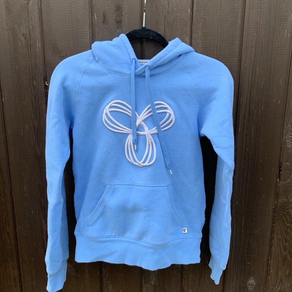 baby blue aritzia hoodie with embroidered logo - Picture 1 of 3